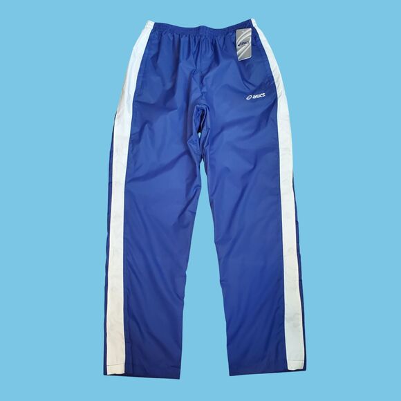 Men's NEW Asics Blue White Tearaway Pants - Picture 1 of 7